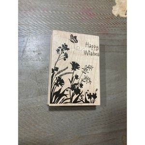 Hero Art Rubber Stamp Happy Wishes